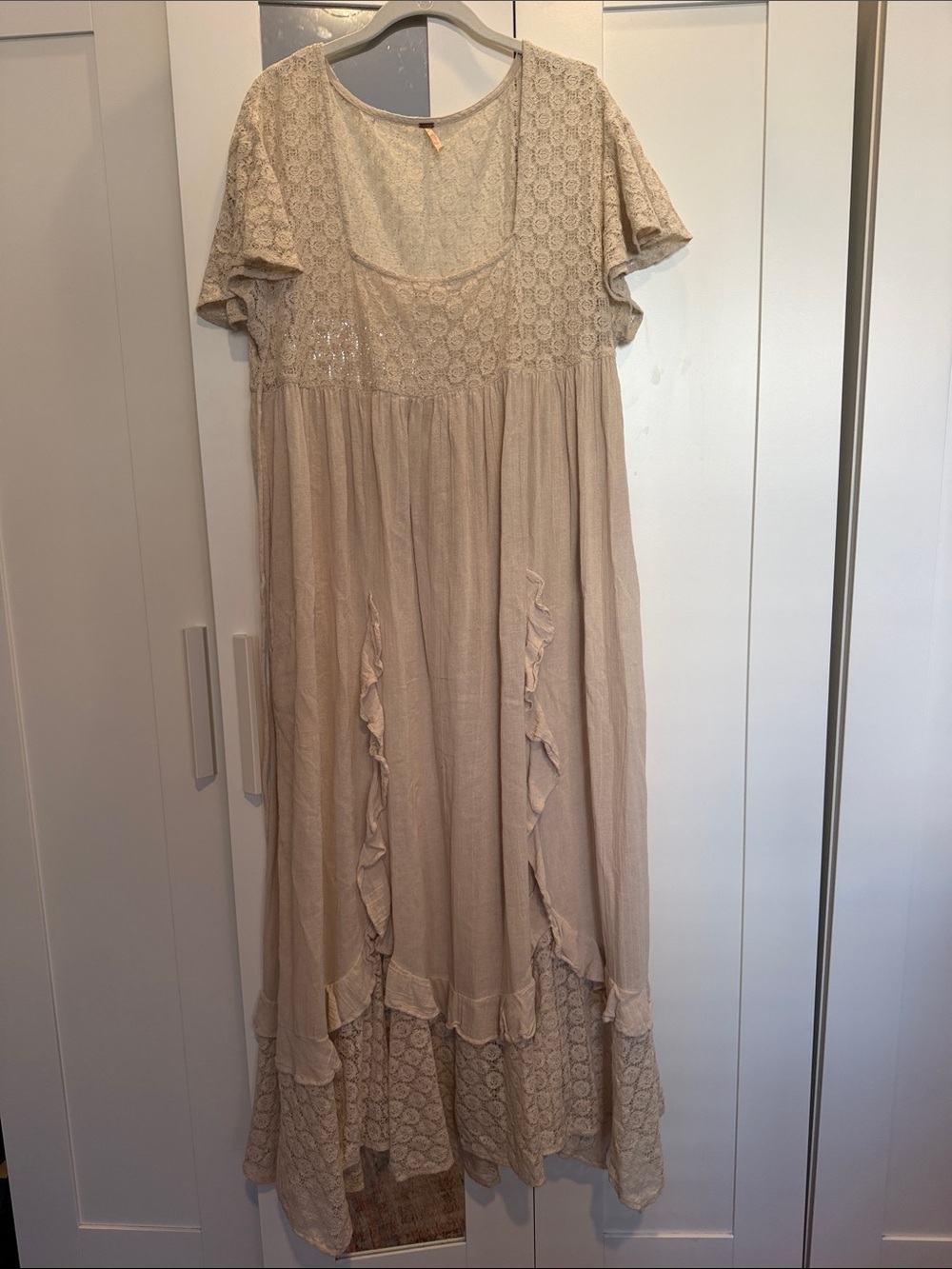 Free People Lace Flutter Sleeve Maxi Dress -